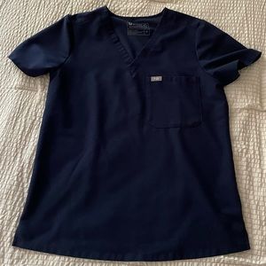 Navy FIGS Scrub Top